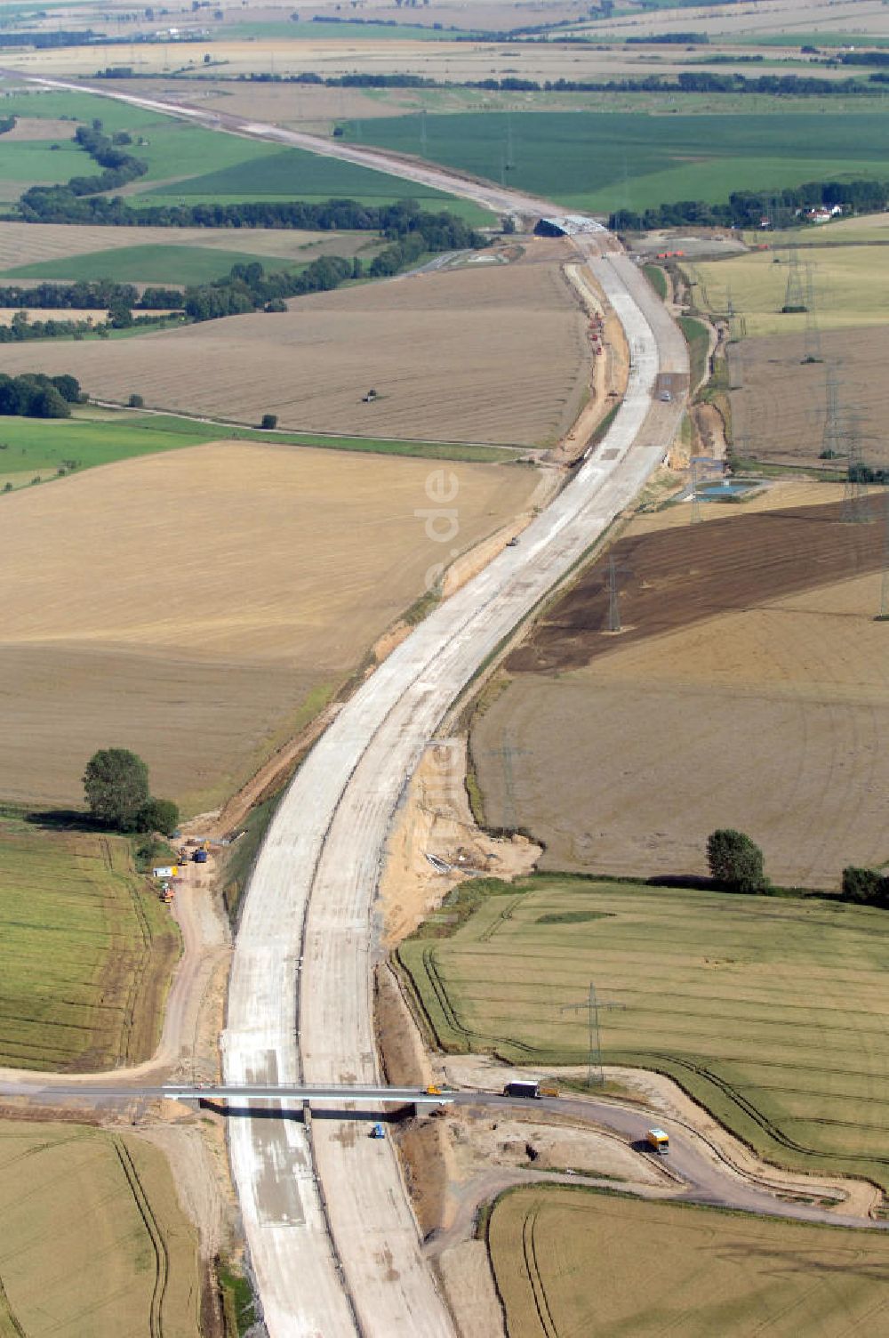 Luftbild Hötzelsroda - Projekt Nordverlegung Hörselberge der Autobahn E40 / A4 bei Hötzelsroda