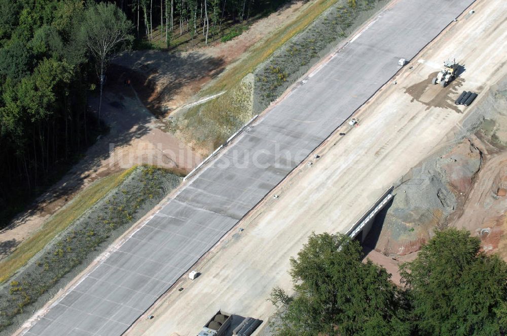 Luftbild Madelungen - Projekt Nordverlegung Hörselberge der Autobahn E40 / A4 bei Madelungen