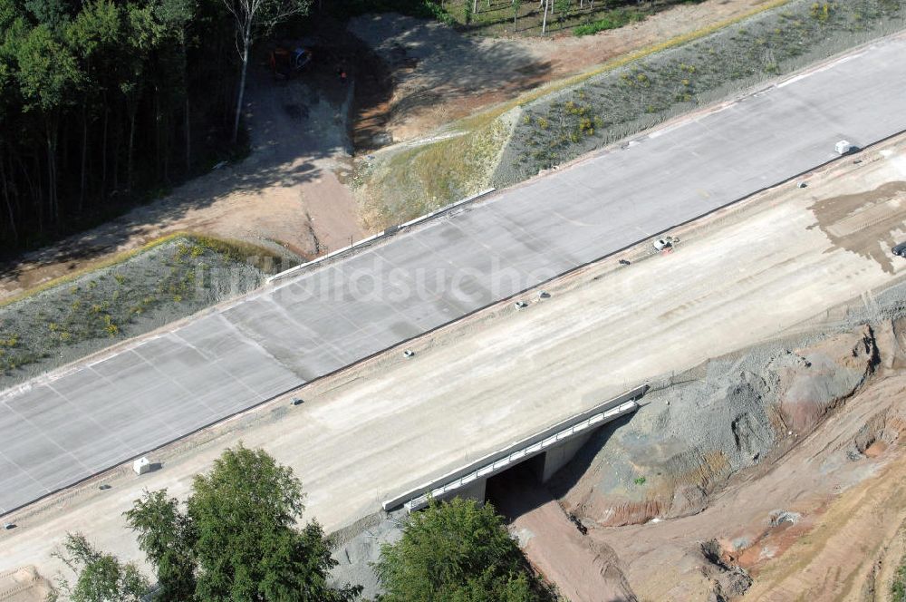 Luftaufnahme Madelungen - Projekt Nordverlegung Hörselberge der Autobahn E40 / A4 bei Madelungen