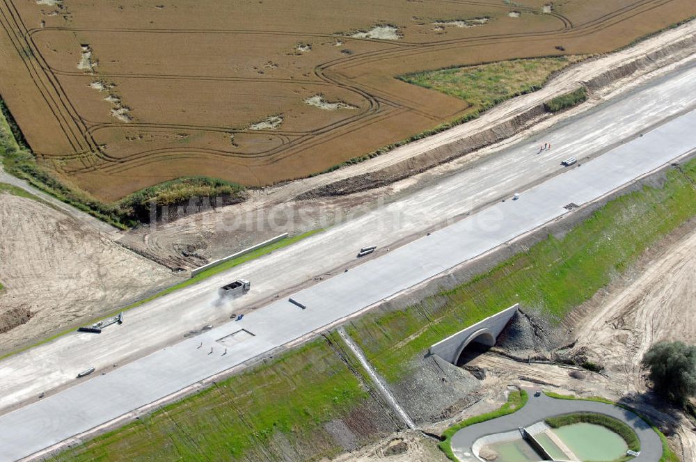 Madelungen von oben - Projekt Nordverlegung Hörselberge der Autobahn E40 / A4 bei Madelungen