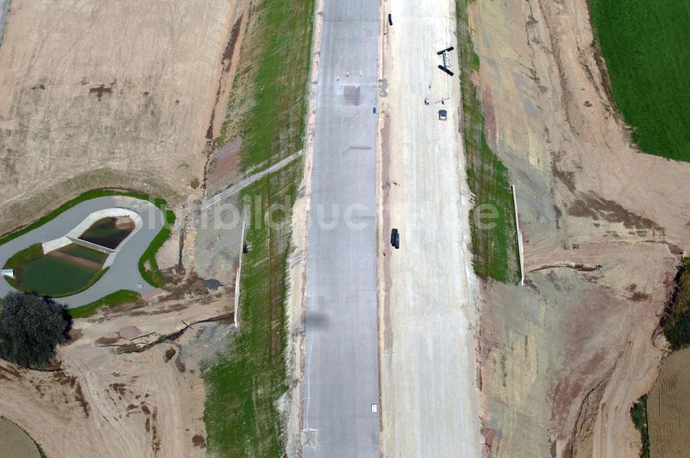 Luftbild Madelungen - Projekt Nordverlegung Hörselberge der Autobahn E40 / A4 bei Madelungen