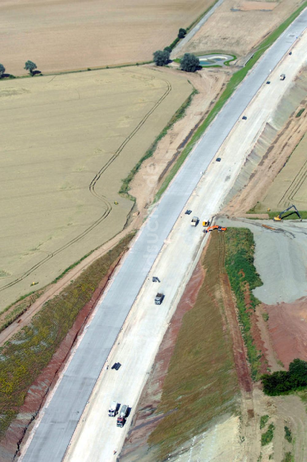 Madelungen von oben - Projekt Nordverlegung Hörselberge der Autobahn E40 / A4 bei Madelungen