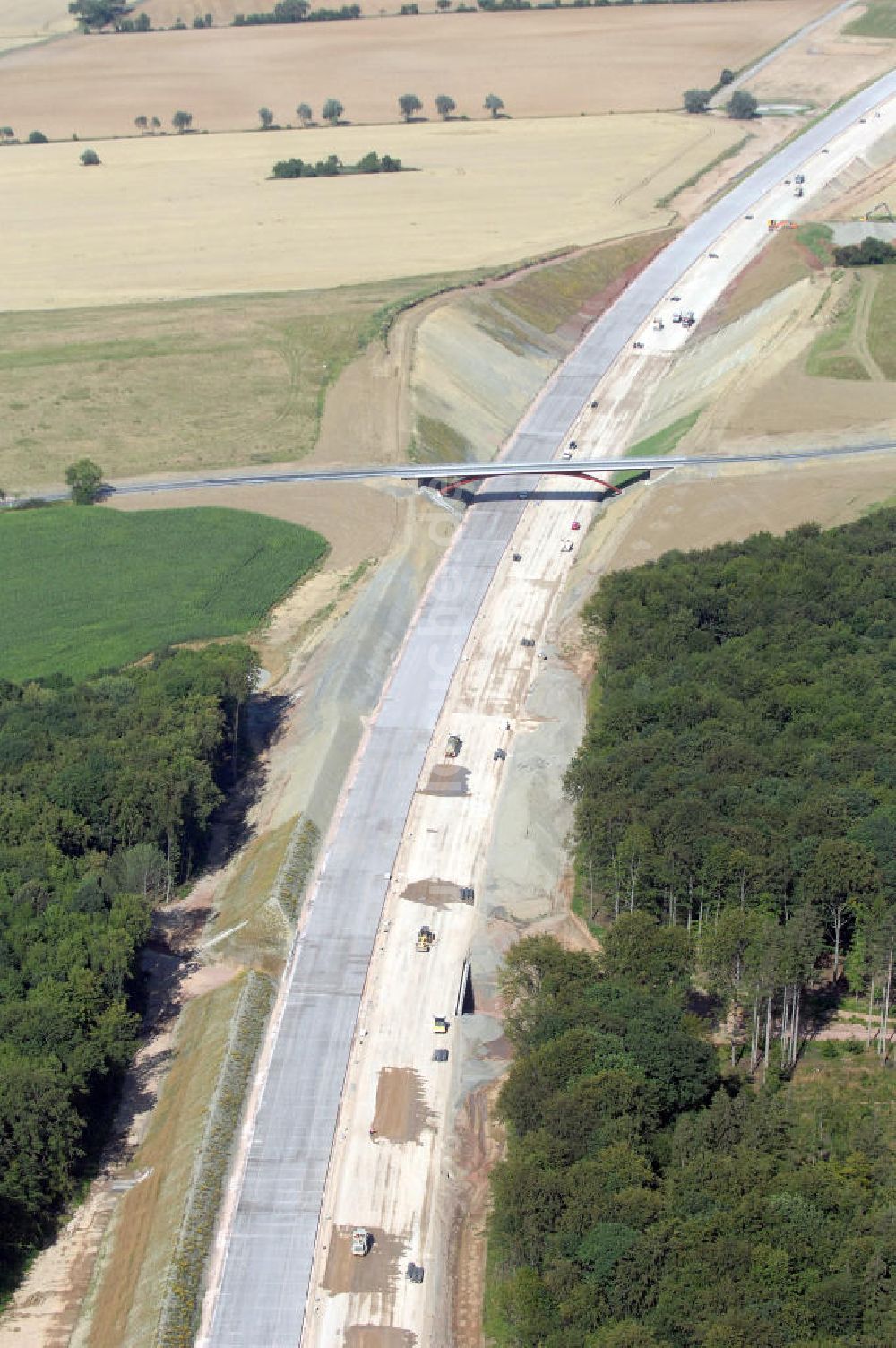 Luftaufnahme Madelungen - Projekt Nordverlegung Hörselberge der Autobahn E40 / A4 bei Madelungen