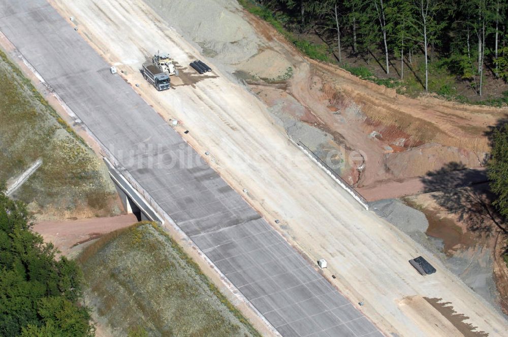 Madelungen von oben - Projekt Nordverlegung Hörselberge der Autobahn E40 / A4 bei Madelungen