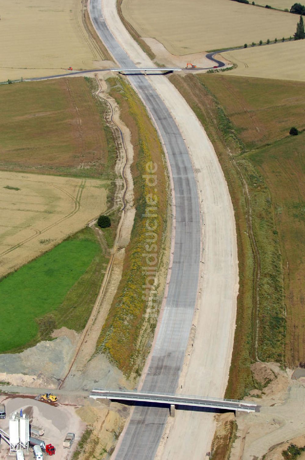 Neukirchen aus der Vogelperspektive: Projekt Nordverlegung Hörselberge der Autobahn E40 / A4 bei Neukirchen