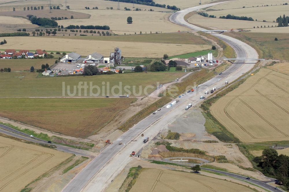 Luftaufnahme Neukirchen - Projekt Nordverlegung Hörselberge der Autobahn E40 / A4 bei Neukirchen