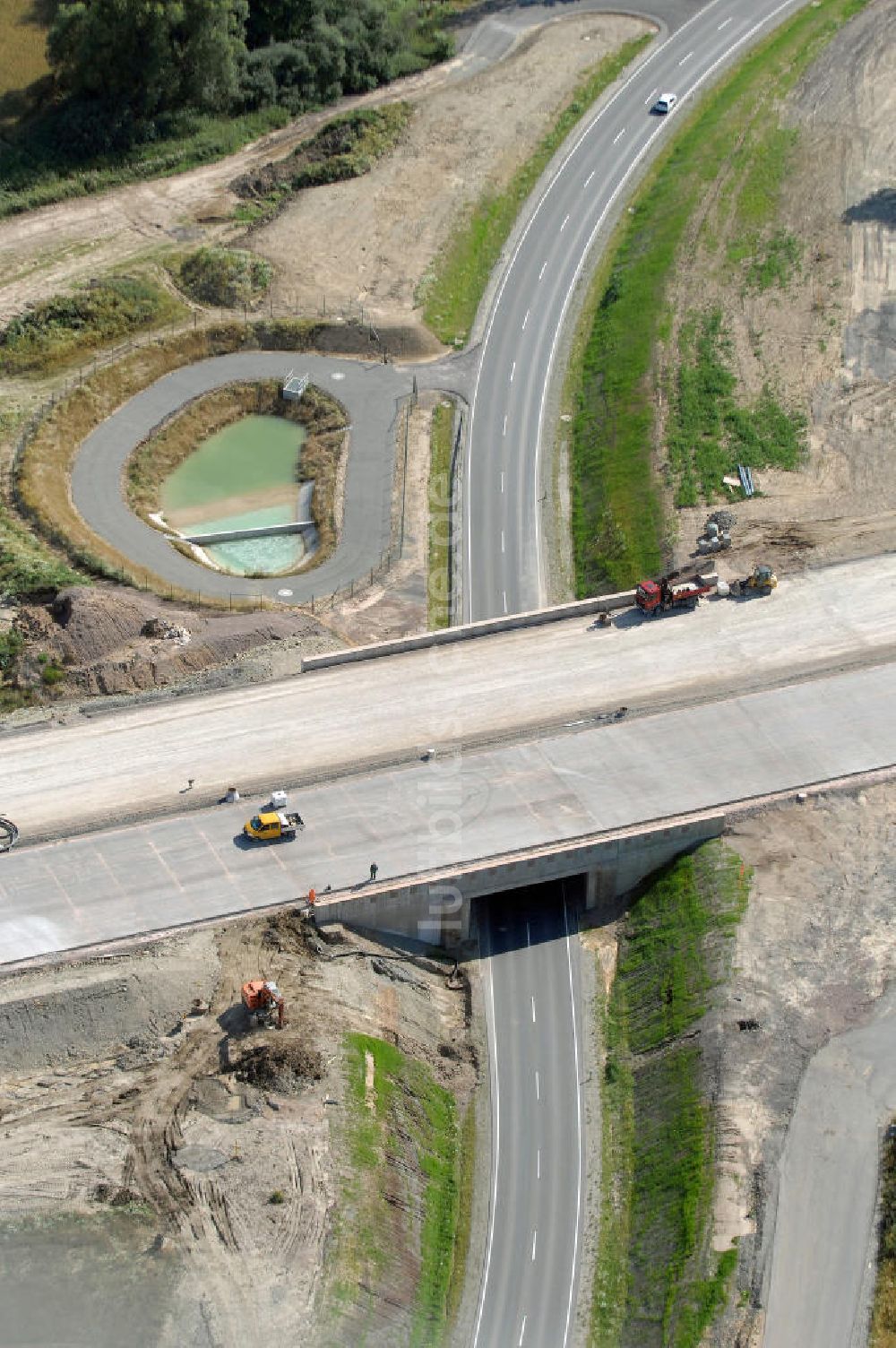 Luftbild Neukirchen - Projekt Nordverlegung Hörselberge der Autobahn E40 / A4 bei Neukirchen