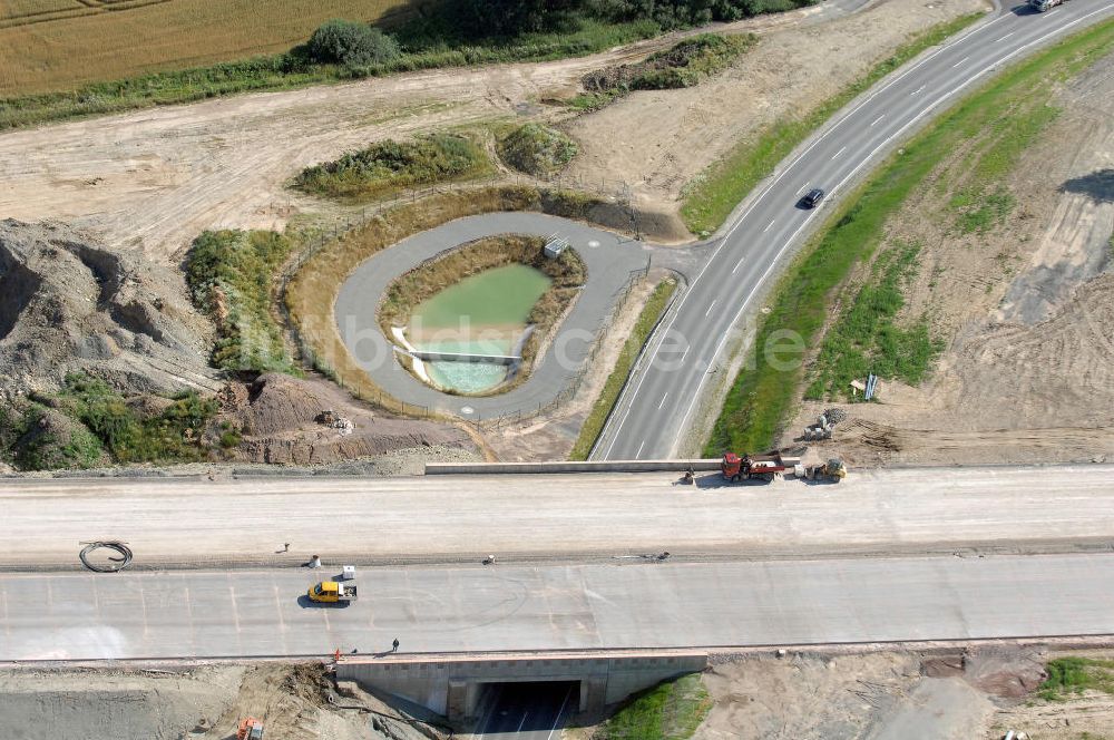 Luftaufnahme Neukirchen - Projekt Nordverlegung Hörselberge der Autobahn E40 / A4 bei Neukirchen