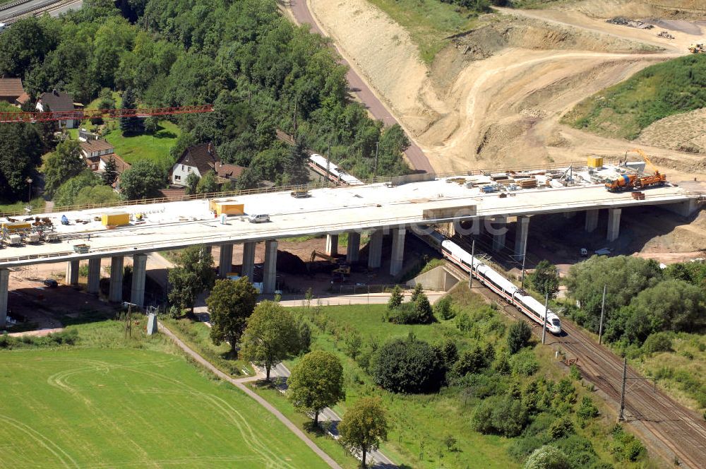 Luftaufnahme Sättelstädt - Projekt Nordverlegung Hörselberge der Autobahn E40 / A4 bei Sätt