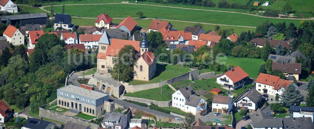 Luftbild Fulda - Propstei St. Peter auf dem Petersberg in Fulda in Hessen