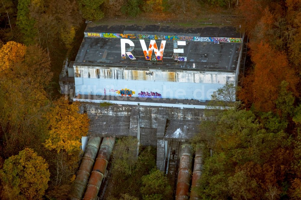 Luftbild Herdecke - Pumpspeicherkraftwerk Koepchenwerk, einem Wasserkraftwerk mit Energie- Speicher am Hengsteysee in in Herdecke im Bundesland Nordrhein-Westfalen