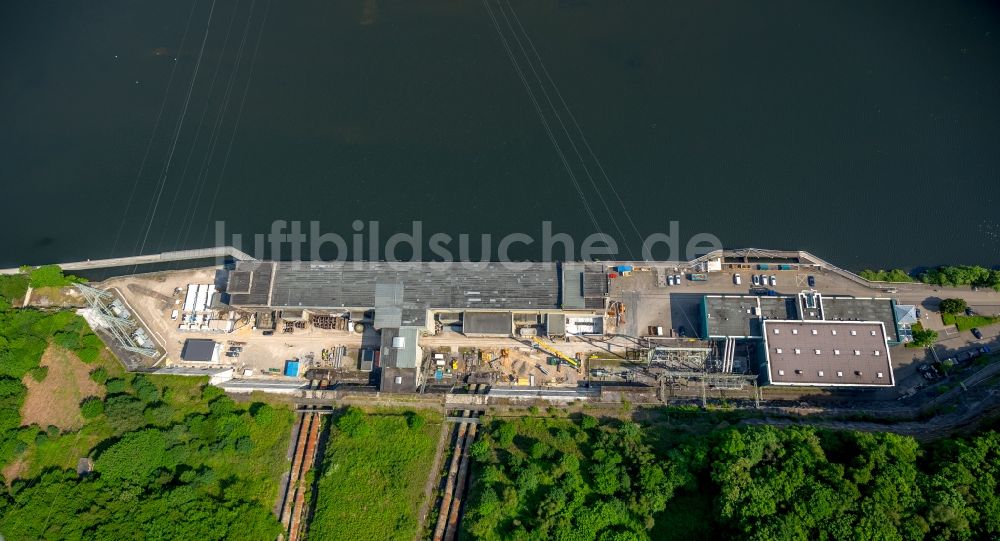 Luftaufnahme Herdecke - Pumpspeicherkraftwerk Koepchenwerk, einem Wasserkraftwerk mit Energie- Speicher am Hengsteysee in in Herdecke im Bundesland Nordrhein-Westfalen