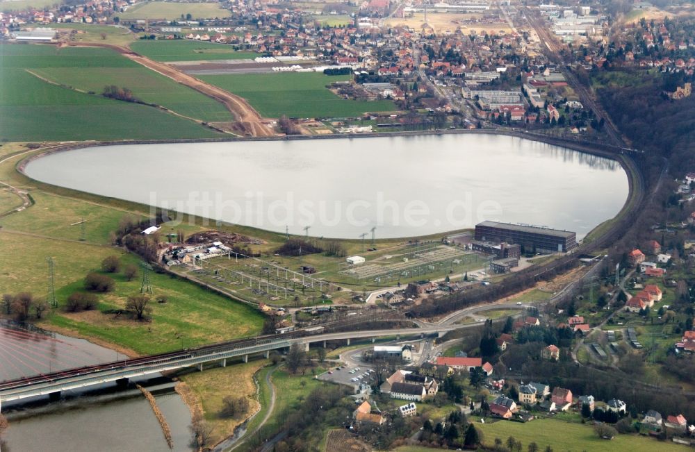 Dresden aus der Vogelperspektive: Pumpspeicherwerk Niederwartha in Dresden im Bundesland Sachsen