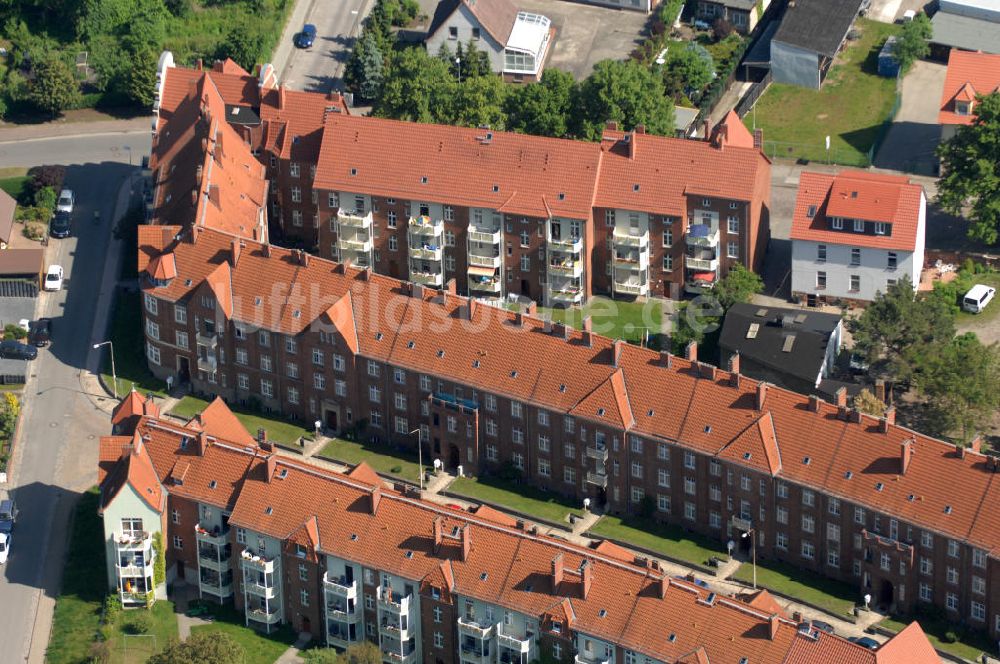 Wittenberge aus der Vogelperspektive: Putlitzstraße in Wittenberge