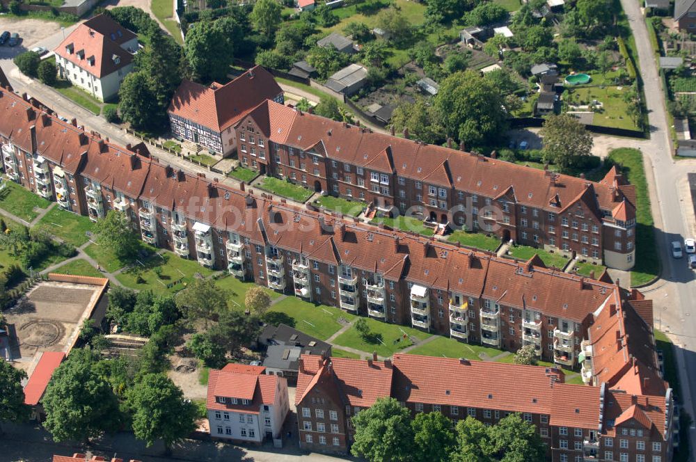 Luftbild Wittenberge - Putlitzstraße in Wittenberge