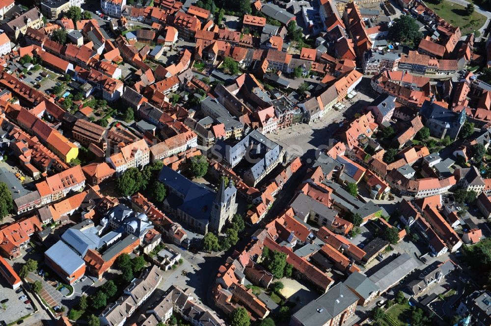 Quedlinburg aus der Vogelperspektive: Quedlinburg im Bundesland Sachsen-Anahlt