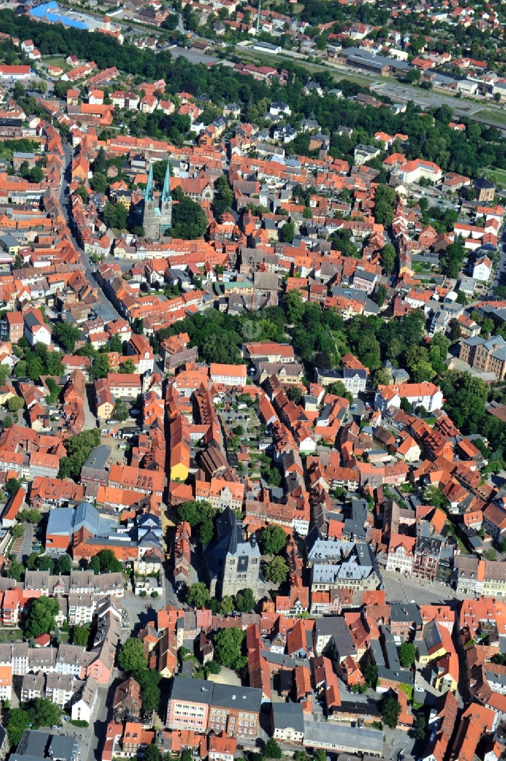 Quedlinburg von oben - Quedlinburg im Bundesland Sachsen-Anahlt