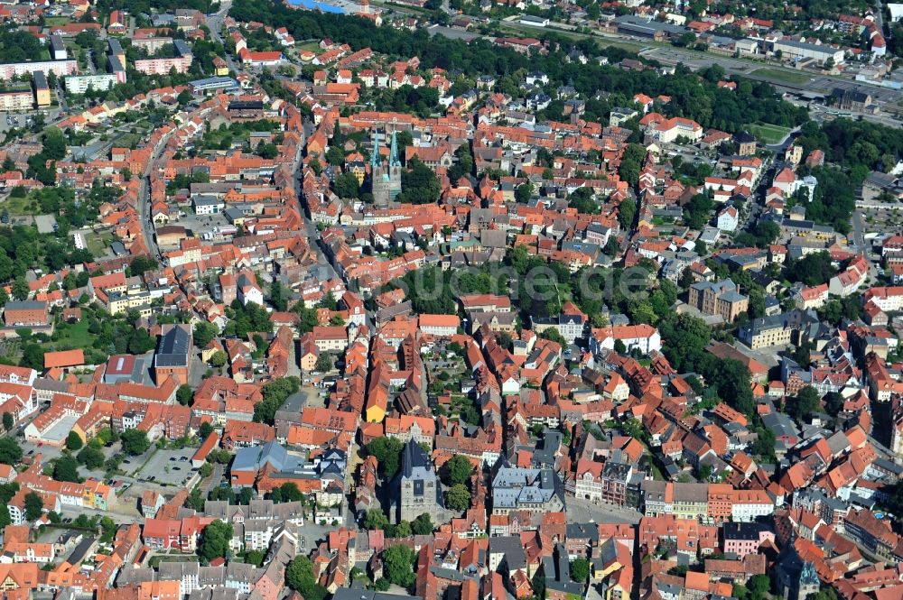 Quedlinburg aus der Vogelperspektive: Quedlinburg im Bundesland Sachsen-Anahlt