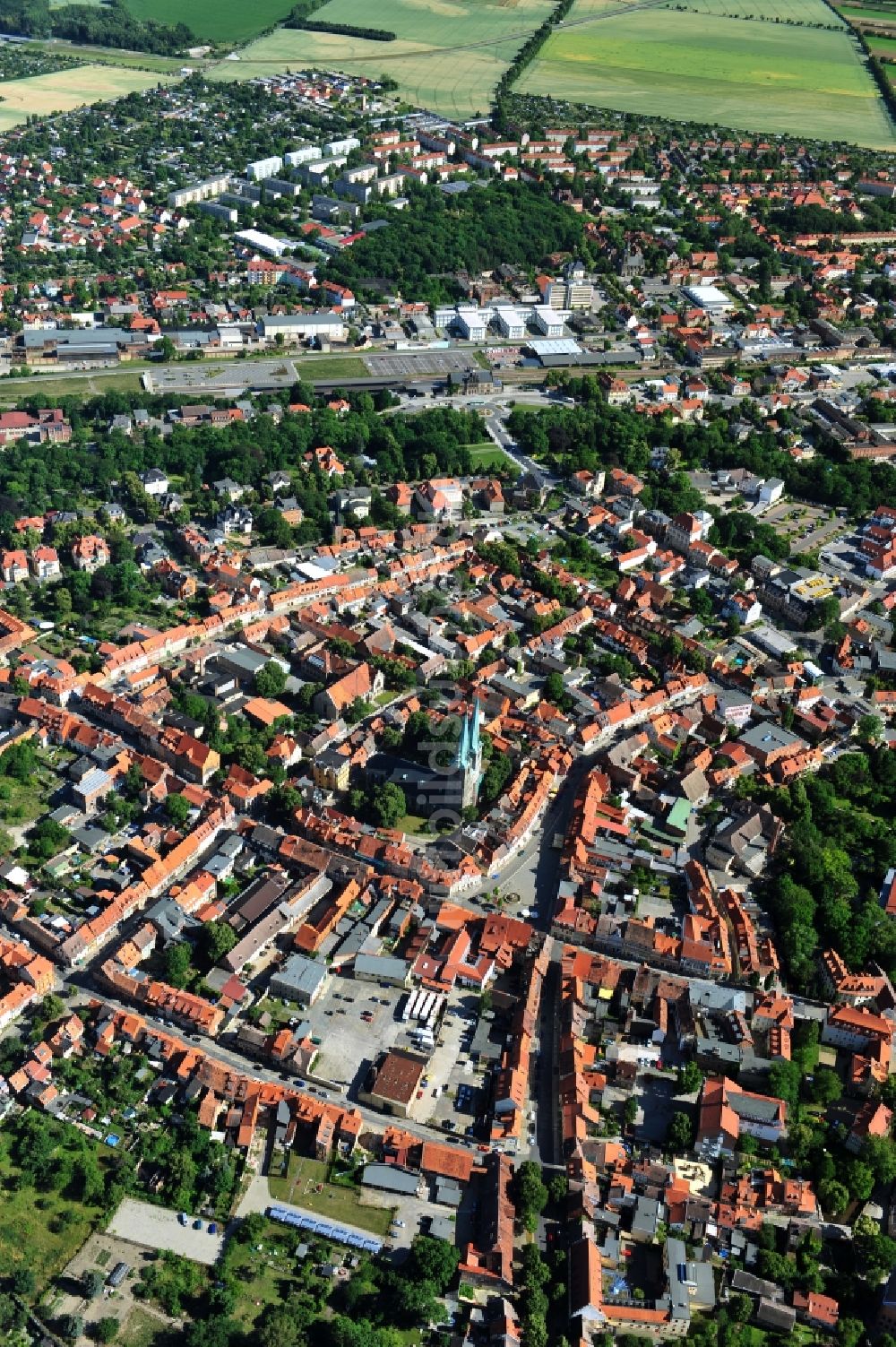 Luftaufnahme Quedlinburg - Quedlinburg im Bundesland Sachsen-Anahlt