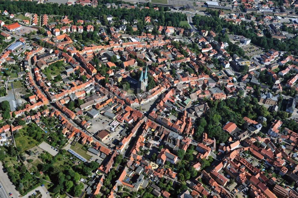 Quedlinburg von oben - Quedlinburg im Bundesland Sachsen-Anahlt