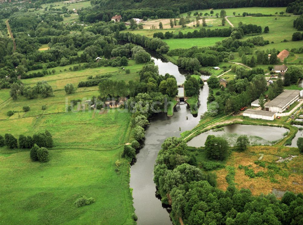 Luftaufnahme Eberswalde - Ragöser Schleuse in Eberswalde