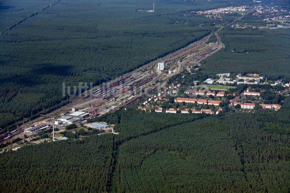 Luftbild Wustermark - Rail & Logistik Center am Rangierbahnhof der Deutschen Bahn in Wustermark im Bundesland Brandenburg