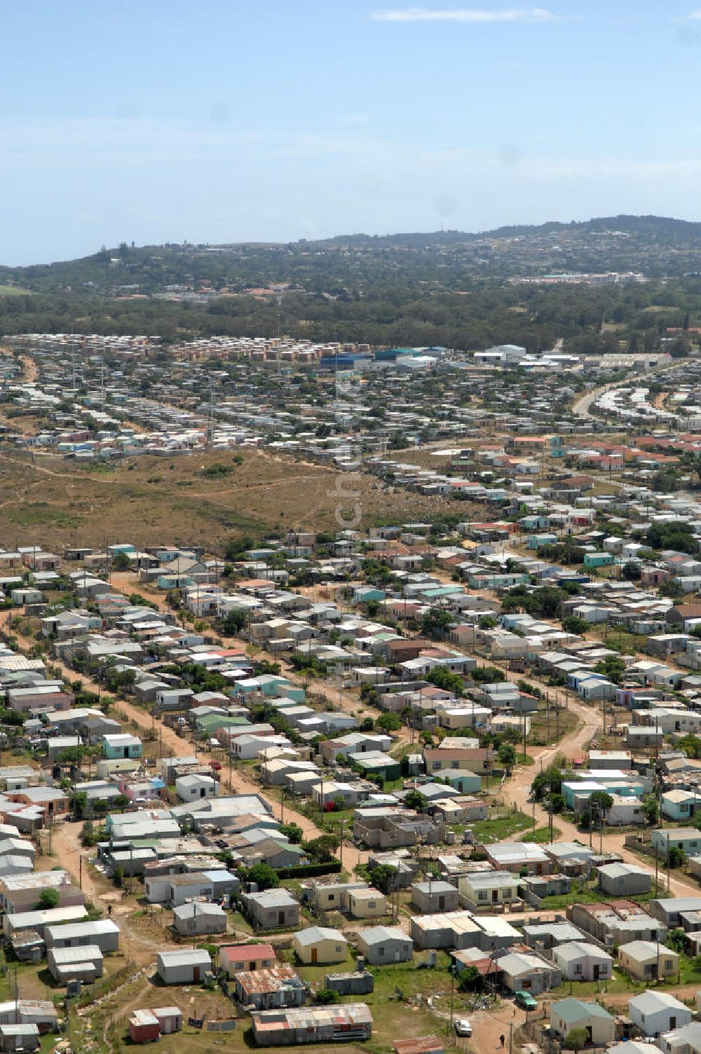 Luftaufnahme Port Elezabeth - Randbezirk Gqebera von Port Elizabeth - Walmer township Gqebera in Port Elizabeth.