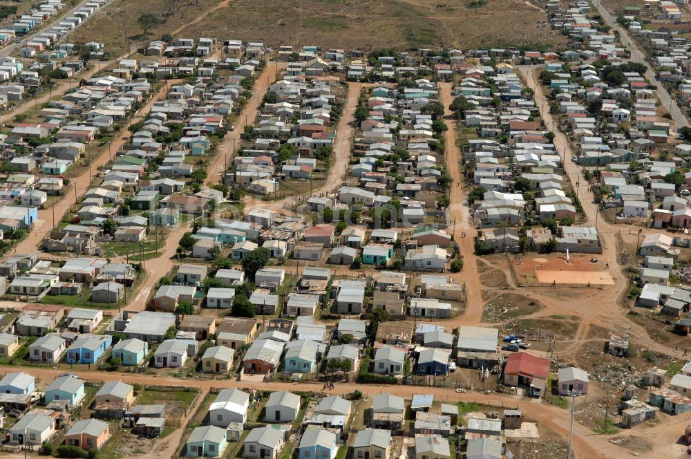 Luftaufnahme Port Elezabeth - Randbezirk Gqebera von Port Elizabeth - Walmer township Gqebera in Port Elizabeth.