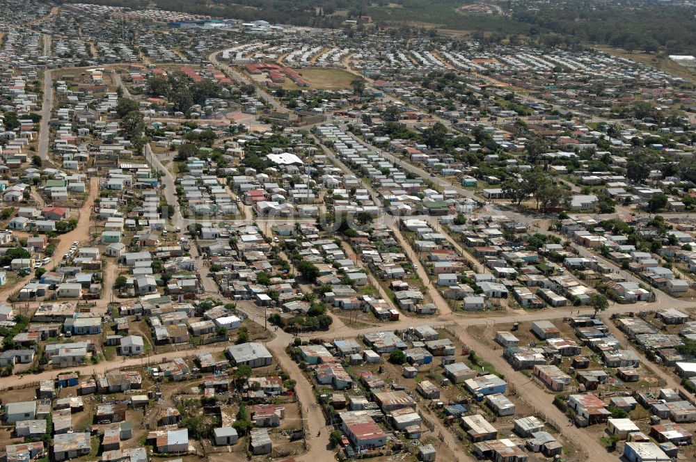 Port Elezabeth aus der Vogelperspektive: Randbezirk Gqebera von Port Elizabeth - Walmer township Gqebera in Port Elizabeth.