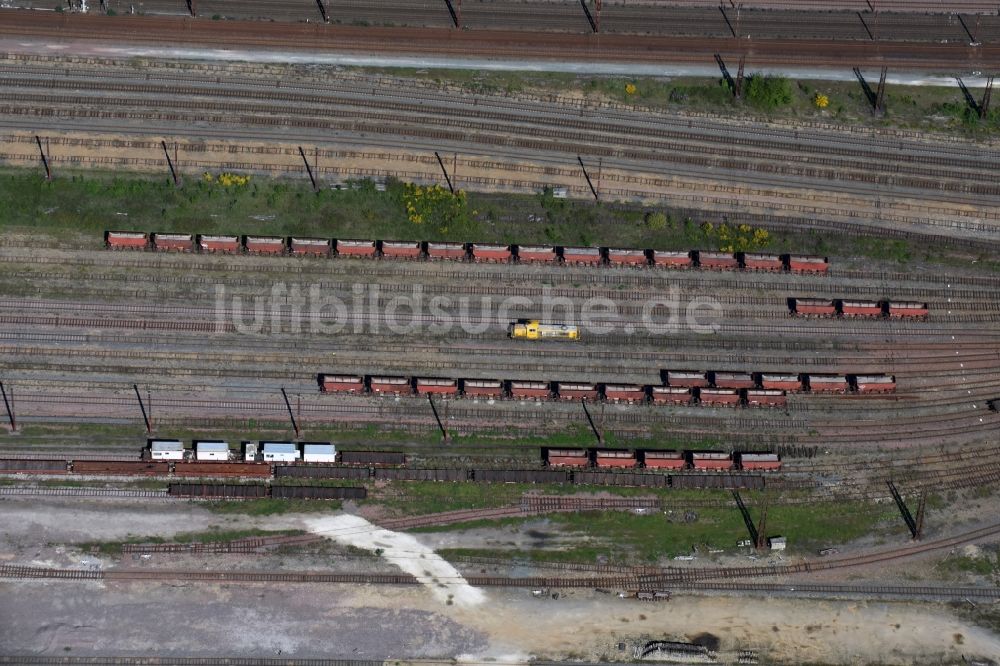 Aquitanien aus der Vogelperspektive: Rangierbahnhof und Güterbahnhof der Bahn in Aquitanien in Aquitaine Limousin Poitou-Charentes, Frankreich