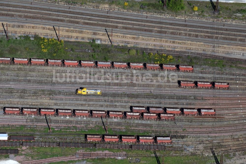 Luftbild Aquitanien - Rangierbahnhof und Güterbahnhof der Bahn in Aquitanien in Aquitaine Limousin Poitou-Charentes, Frankreich