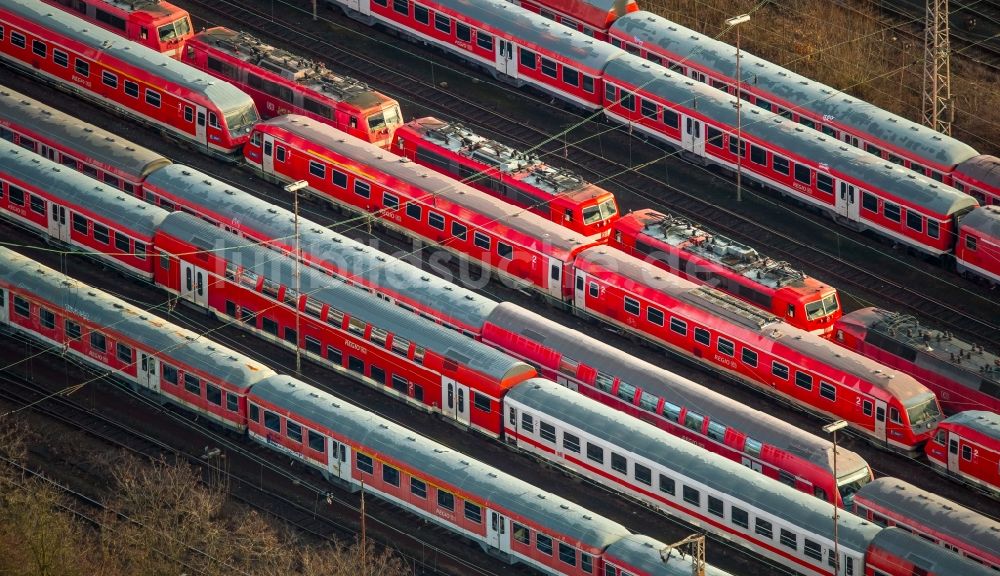 Luftbild Hamm - Rangierbahnhof und Güterbahnhof der Deutschen Bahn in Hamm im Bundesland Nordrhein-Westfalen