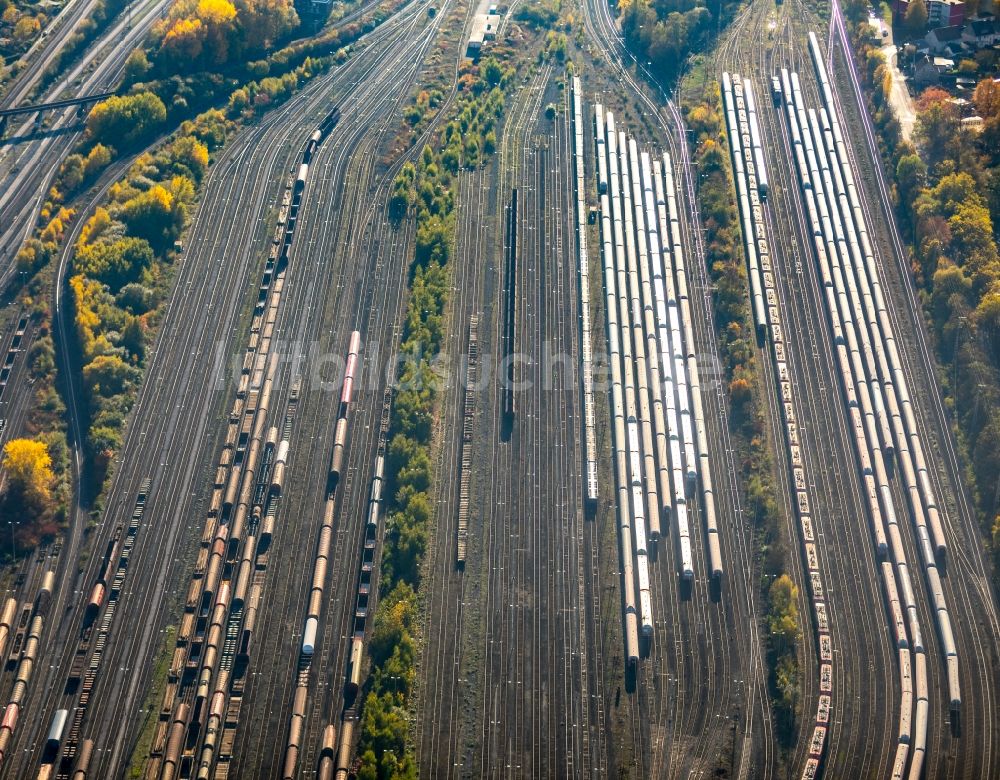 Luftbild Hamm - Rangierbahnhof und Güterbahnhof der Deutschen Bahn in Hamm im Bundesland Nordrhein-Westfalen, Deutschland