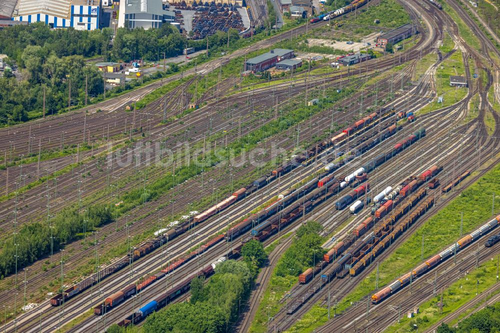 Luftbild Hamm - Rangierbahnhof und Güterbahnhof der Deutschen Bahn in Hamm im Bundesland Nordrhein-Westfalen, Deutschland