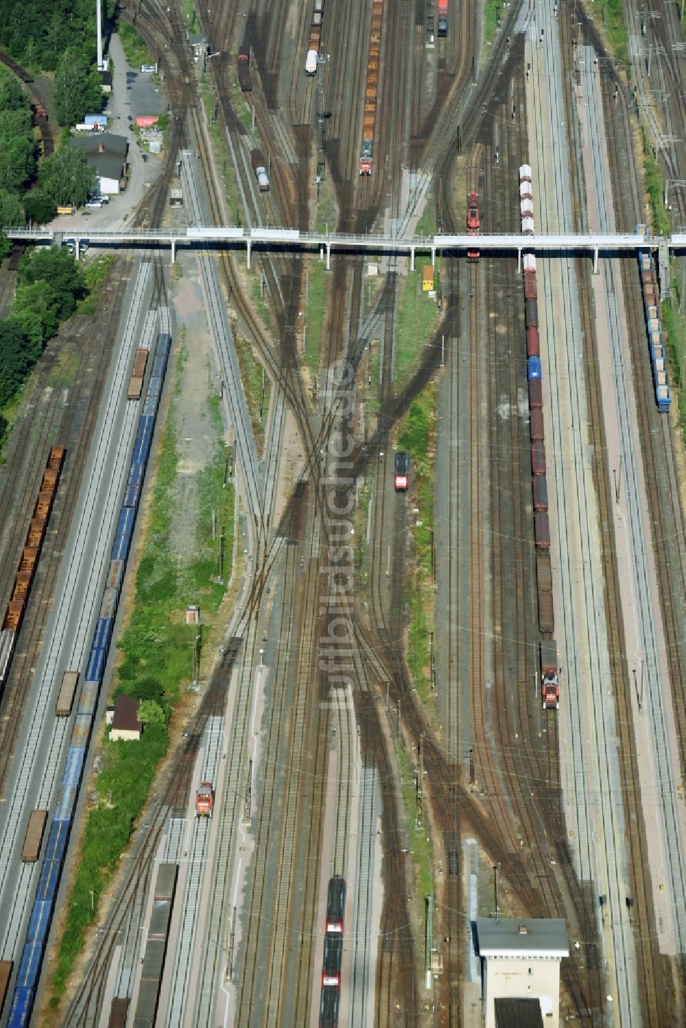 Luftbild Leipzig - Rangierbahnhof und Güterbahnhof der Deutschen Bahn in Leipzig im Bundesland Sachsen