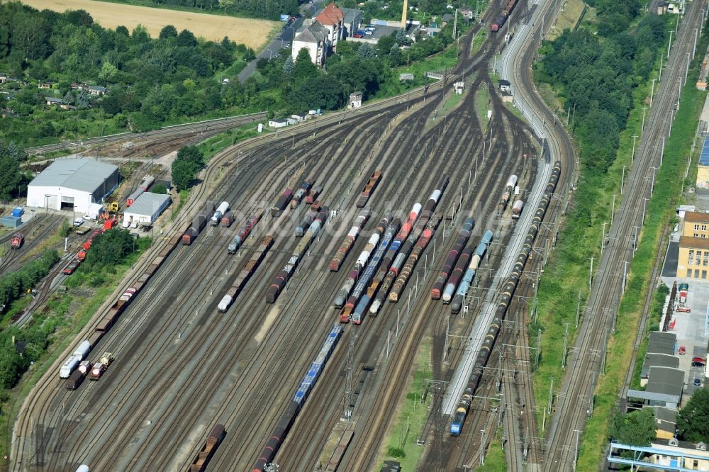 Luftbild Leipzig - Rangierbahnhof und Güterbahnhof der Deutschen Bahn in Leipzig im Bundesland Sachsen