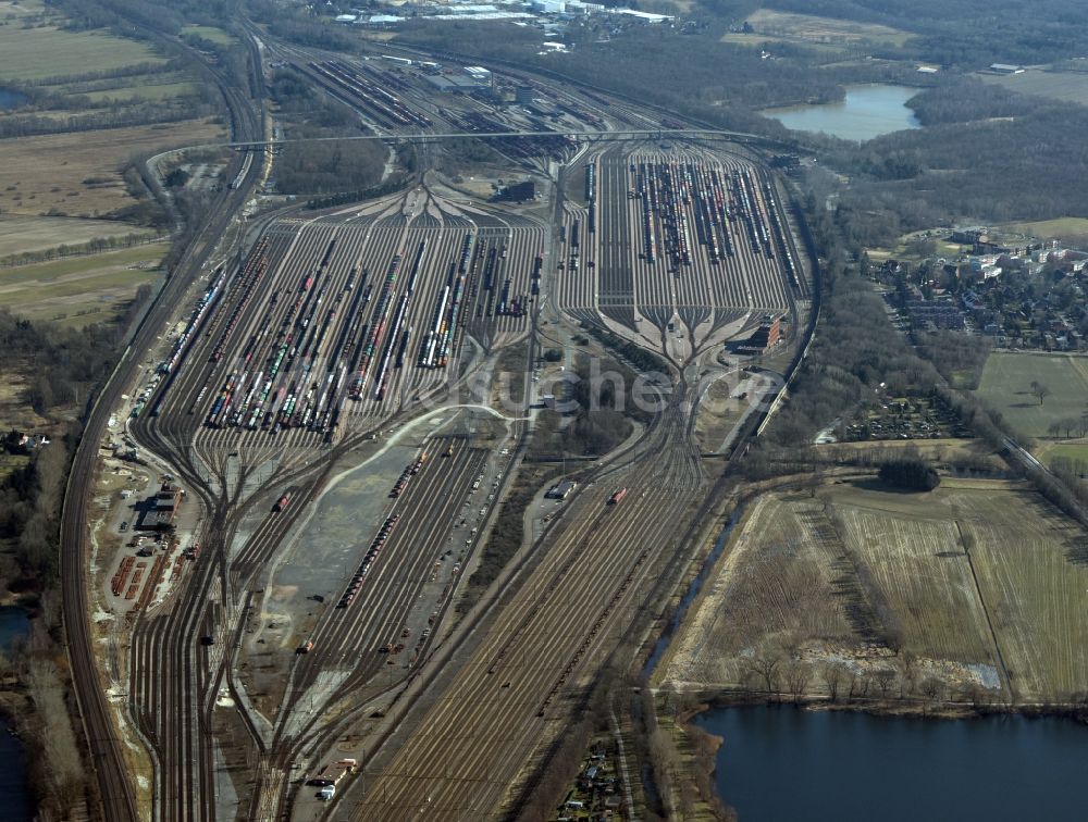 Seevetal von oben - Rangierbahnhof und Güterbahnhof der Deutschen Bahn in Maschen im Bundesland Niedersachsen, Deutschland