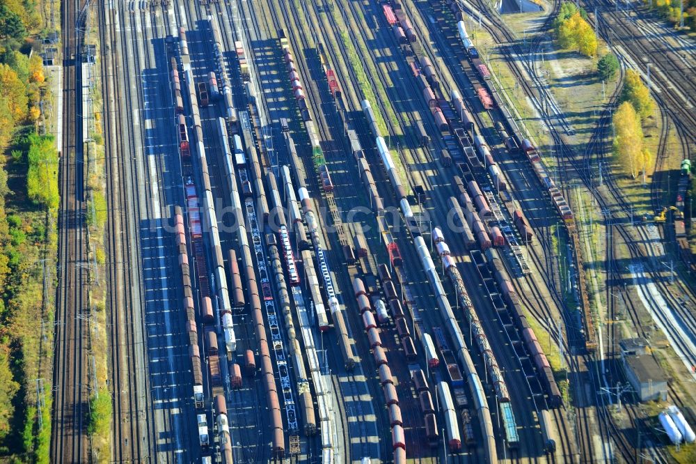 Luftaufnahme Seddin - Rangierbahnhof und Güterbahnhof der Deutschen Bahn in Neuseddin im Bundesland Brandenburg