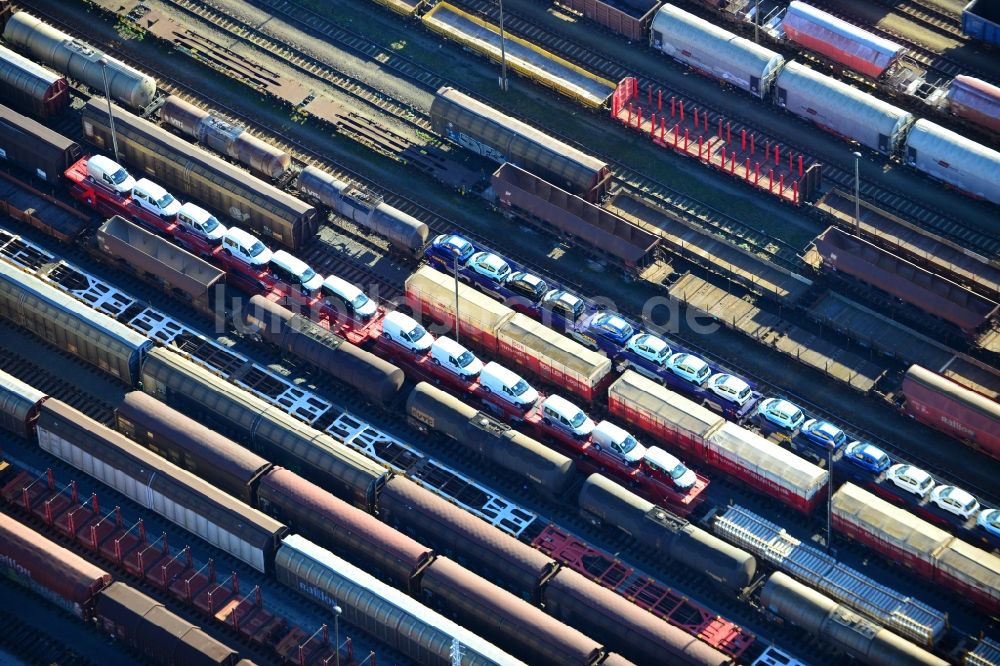 Luftbild Seddin - Rangierbahnhof und Güterbahnhof der Deutschen Bahn in Neuseddin im Bundesland Brandenburg