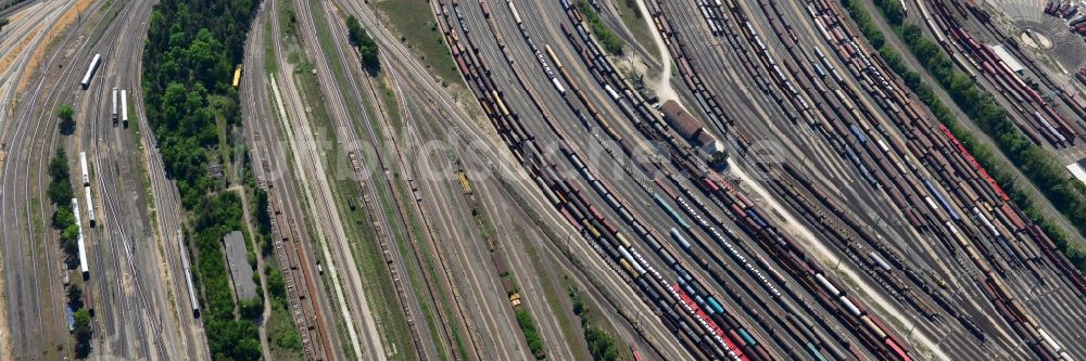 Luftbild Nürnberg - Rangierbahnhof und Güterbahnhof der Deutschen Bahn in Nürnberg im Bundesland Bayern