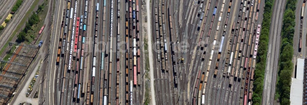 Luftbild Nürnberg - Rangierbahnhof und Güterbahnhof der Deutschen Bahn in Nürnberg im Bundesland Bayern