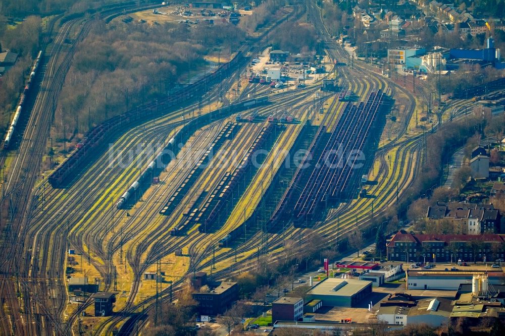 Luftbild Oberhausen - Rangierbahnhof und Güterbahnhof der Deutschen Bahn in Oberhausen im Bundesland Nordrhein-Westfalen