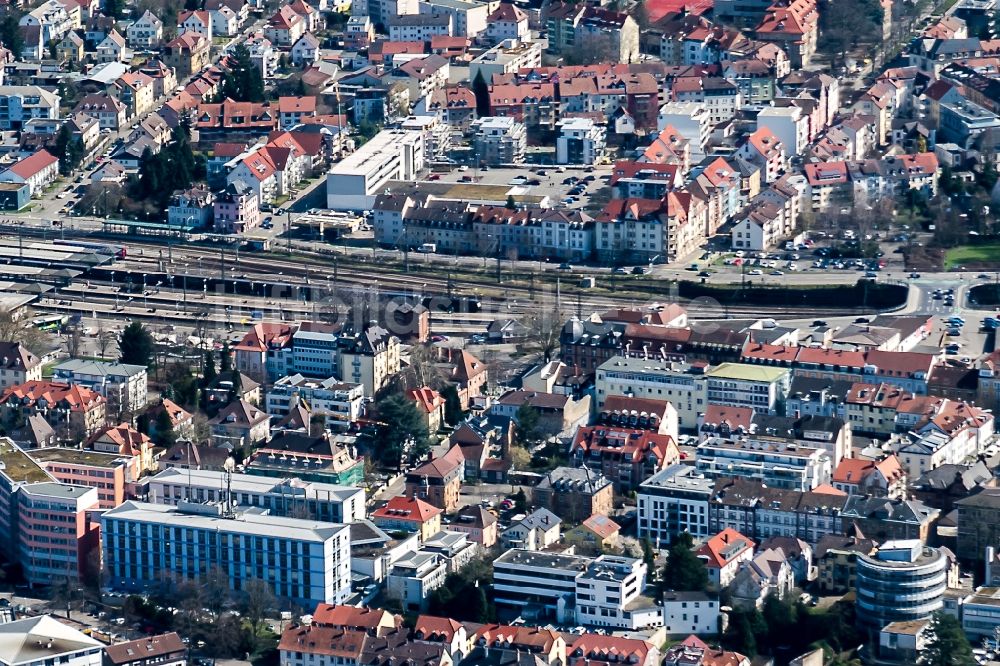 Luftbild Offenburg - Rangierbahnhof und Güterbahnhof der Deutschen Bahn in Offenburg im Bundesland Baden-Württemberg, Deutschland