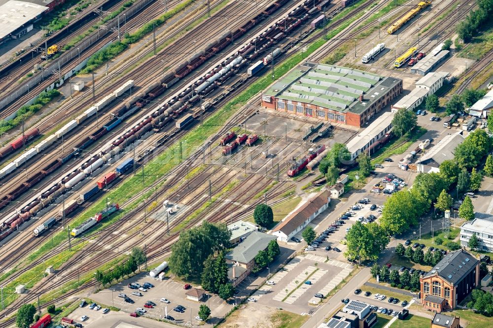 Luftbild Offenburg - Rangierbahnhof und Güterbahnhof der Deutschen Bahn in Offenburg im Bundesland Baden-Württemberg, Deutschland