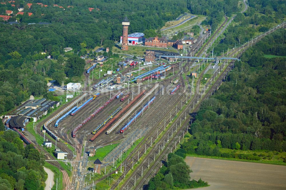 Luftbild Elstal - Rangierbahnhof und Güterbahnhof in Elstal im Bundesland Brandenburg, Deutschland