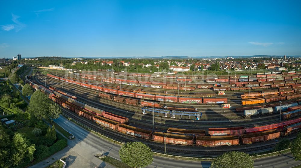 Luftbild Kornwestheim - Rangierbahnhof und Güterbahnhof in Kornwestheim im Bundesland Baden-Württemberg, Deutschland