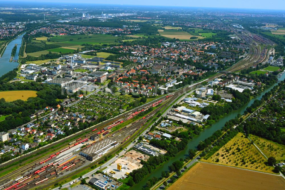 Luftaufnahme Lohnde - Rangierbahnhof und Güterbahnhof in Lohnde im Bundesland Niedersachsen, Deutschland