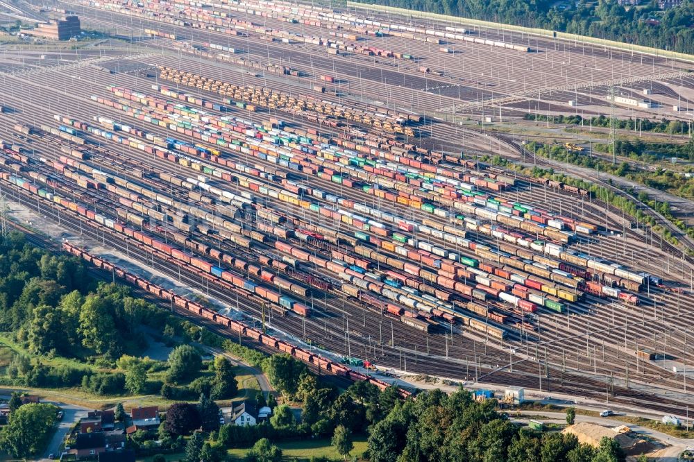 Seevetal aus der Vogelperspektive: Rangierbahnhof und Güterbahnhof Maschen der Deutschen Bahn im Ortsteil Maschen in Seevetal im Bundesland Niedersachsen, Deutschland