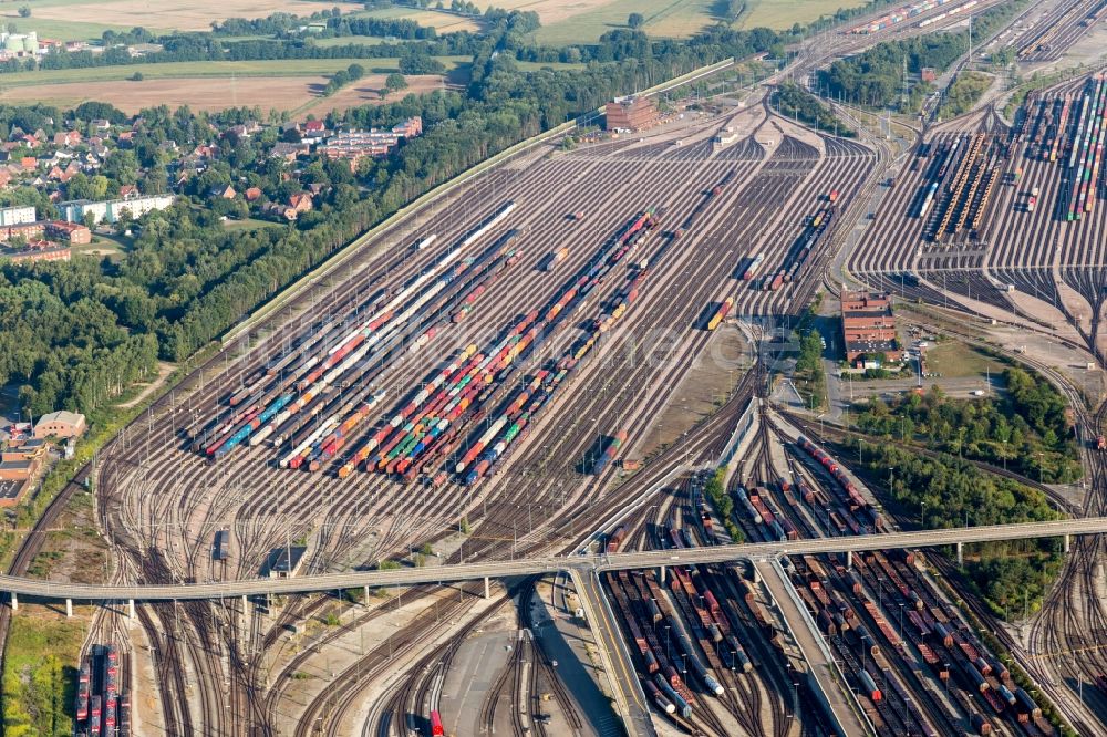 Luftaufnahme Seevetal - Rangierbahnhof und Güterbahnhof Maschen der Deutschen Bahn im Ortsteil Maschen in Seevetal im Bundesland Niedersachsen, Deutschland