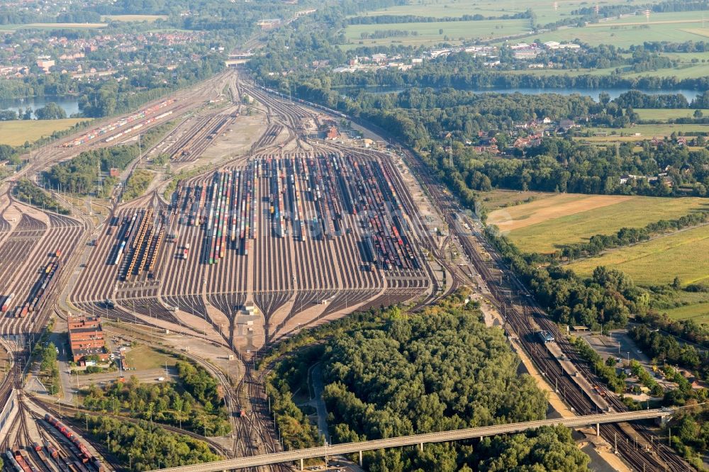 Seevetal von oben - Rangierbahnhof und Güterbahnhof Maschen der Deutschen Bahn im Ortsteil Maschen in Seevetal im Bundesland Niedersachsen, Deutschland